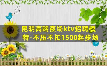 昆明高端夜场ktv招聘模特-不压不扣1500起步场